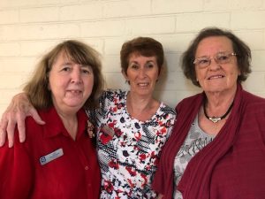 Gift Quilt Program Coordinators - Jan MacFadyen, Faye Burville and Faye Eaton