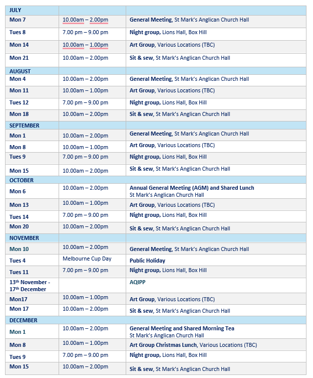 AQA events 2025 Jul to Dec
