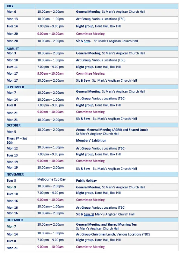 AQA event calendar July-Dec 2026